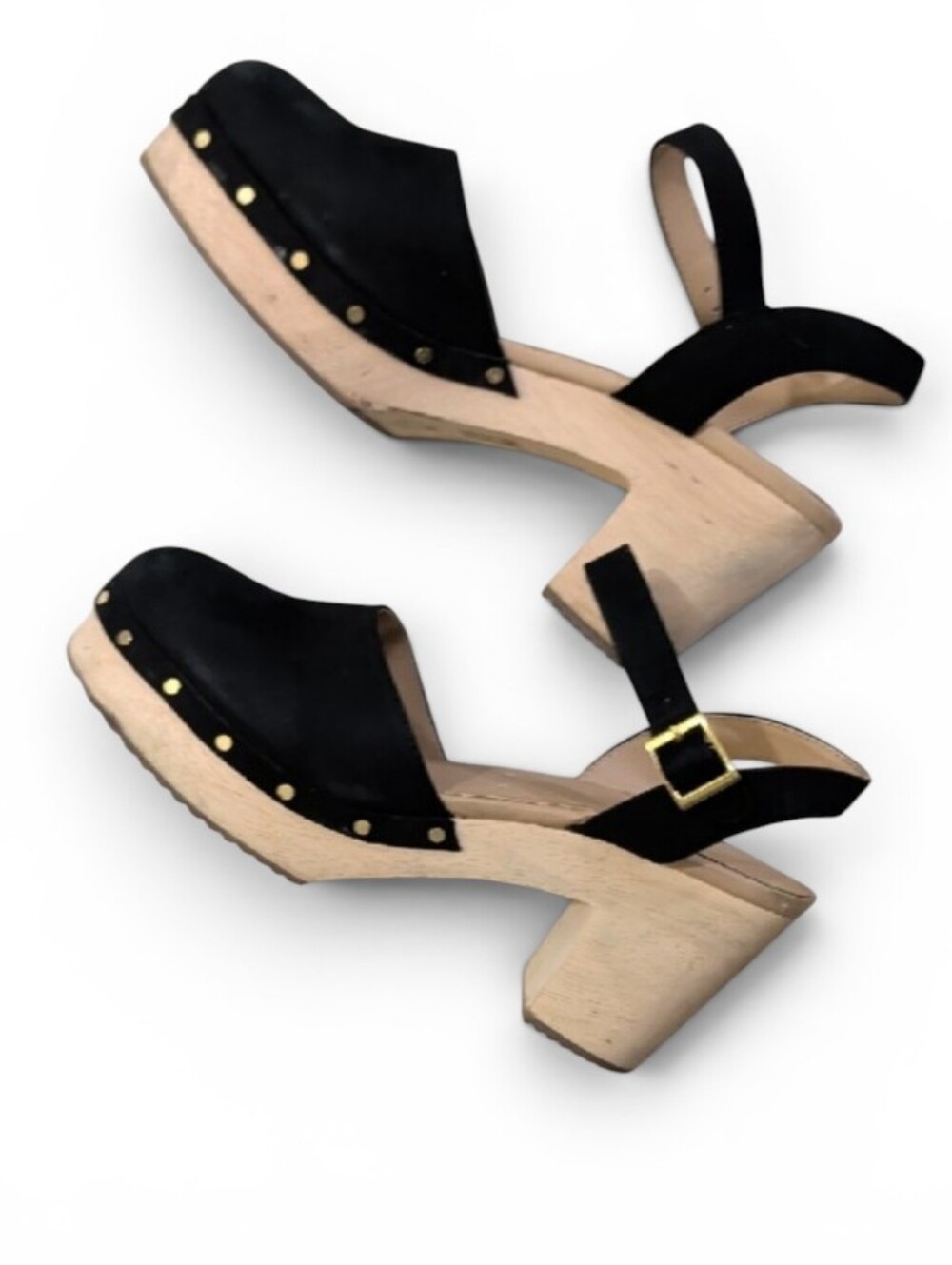 LOFT Black Suede Sandals